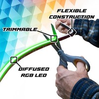 KIT 2X80IN XKMAX RGB ADDRESSABLE FLEXIBLE BODY PANEL GAP STRIP APP CONTROL KIT