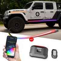 APP-CONTROLLED XKMAX RGB ADDRESSABLE ACCENT LIGHT STRIP KIT FOR JEEP