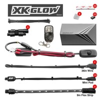 MOTORCYCLE KIT PINK - 10XPOD + 4X8"STRIPS SINGLE COLOR XKGLOW LED ACCENT LIGHT