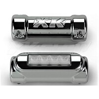 MOTORCYCLE DRIVING LIGHTS HIGHWAY BAR SWITCHBACK DRL TURNSIGNAL - CHROME