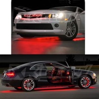 LIGHT CAR/TRUCK ACCENT KIT RED - 8X24" TUBE + 4X8" STRIP SINGLE COLOR XKGLOW UNDERGLOW LED