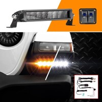 LIGHT BAR 10IN RAZOR FOG + STROBE NO WIRE & SWITCH