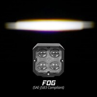 KIT LIGHT LED ACCENT 2PC XKCHROME 20W CUBE WITH RGB W/ CONTROLLER- FOG BEAM