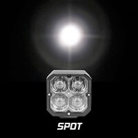 KIT LIGHT LED 2PC XKCHROME 20W CUBE WITH RGB W/ CONTROLLER- SPOT BEAM