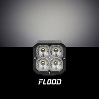 LIGHT LED ACCENT FLUSH MOUNT XKCHROME 20W CUBE WITH RGB - FLOOD BEAM