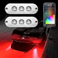 KIT MARINE LED LIGHT 2PC 27W RGB UNDERWATER FOR BOAT