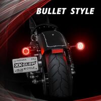 TURN SIGNAL KIT MOTORCYCLE REAR LED - BULLET STYLE SMOKED LENSES