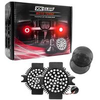 TURN SIGNAL KIT MOTORCYCLE REAR LED - FLAT STYLE SMOKED LENSES