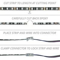 CONNECTOR 4 PIN QUICK CONNECTOR- STRIP TO WIRE | XKCHROME