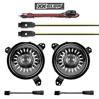 KIT HEADLIGHT 2PC 7IN RGB JEEP JL WITH MOUNTING BRACKETS WITH DUAL-MODE DASH MOUNT CONTROLLER