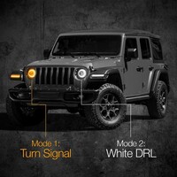KIT HEADLIGHT 2PC 7IN RGB JEEP JL WITH MOUNTING BRACKETS WITH DUAL-MODE DASH MOUNT CONTROLLER