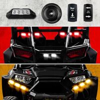 SIGNAL LIGHT + HORN KIT FOR ATV UTV STREET LEGAL CONVERSION  2 WHITE 4 RED 4 AMBER PODS