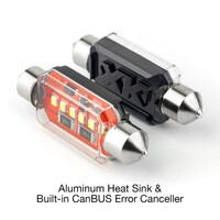 BULB 2PC 39MM WHITE ULTRA LED WITH BUILT-IN CANBUS