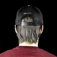 CLOTHING HAT TRUCKER STYLE HEATHERED GRAY W/A BLACK MESH NETTING, LOGO FROM GLADIATOR 2019 SEMA SHOW