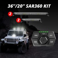 KIT EMERGENCY LIGHT BAR WHITE (2)36" (2)20” SAR360 LIGHT BAR KIT EMERGENCY SEARCH AND RESCUE LIGHT S