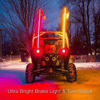 KIT LIGHT LED 1X WHIP 2ND GEN XKCHROME ADV APP CTRL FOR 4X4 OFFROAD UTV ATV W/DUAL-MODE DASH MOUNT C