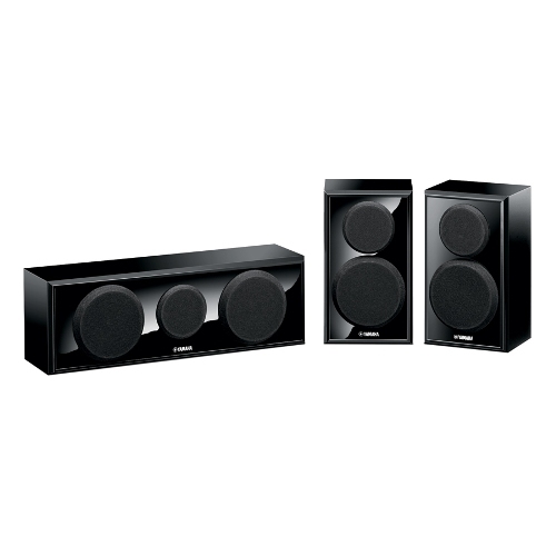 SPEAKER HOME CENTER CHANNEL AND TWO BOOKSHELF  PIANO BLACK